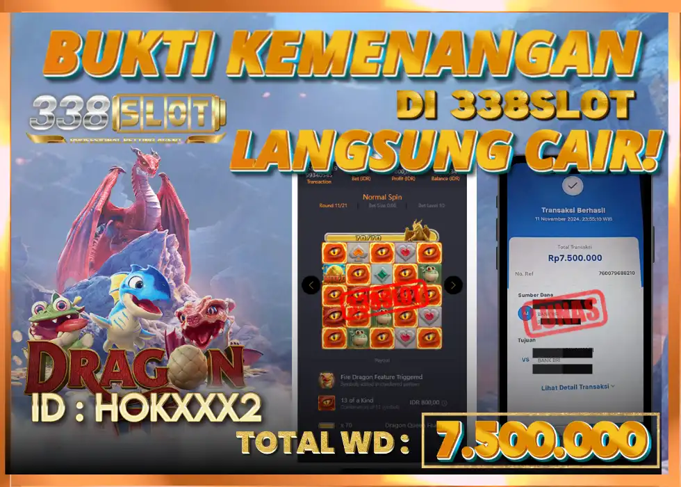 338SLOT JACKPOT GAME SLOT PRAGMATIC! Rp 7.500.000 - LUNAS!!!