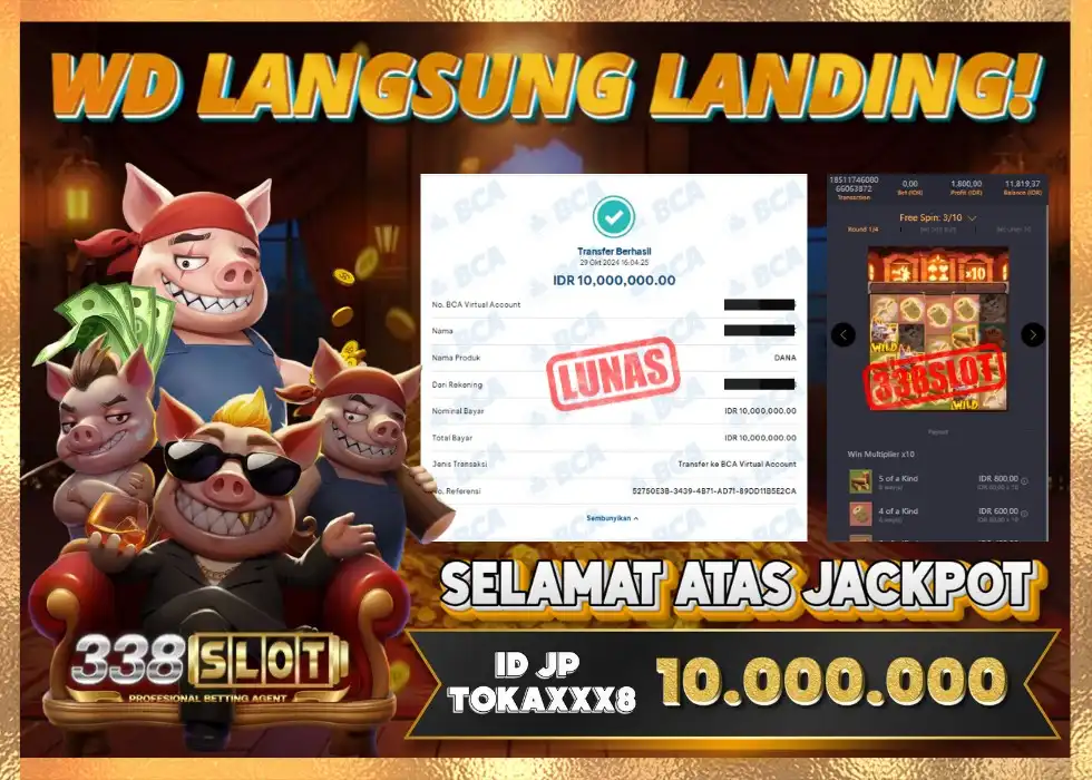 338SLOT JACKPOT GAME SLOT MAXWIN Rp 10.000.000 - LUNAS!!!